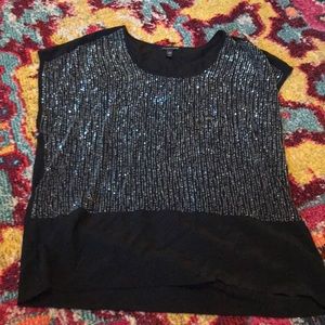 Medium Eileen Fisher Drapey Shimmer Silk Top